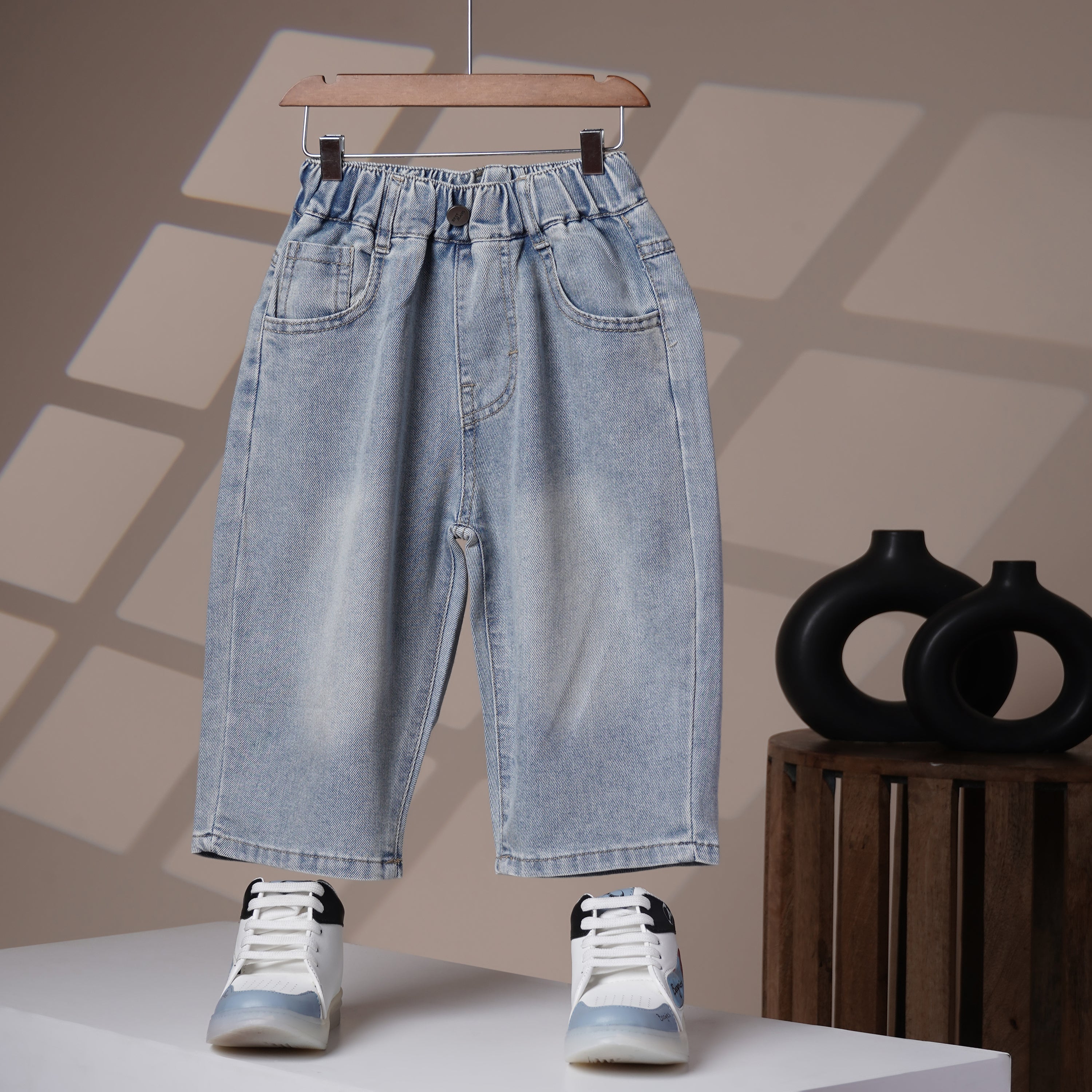 Mom N Genie Artistic Kids' Graphic Denim Shorts