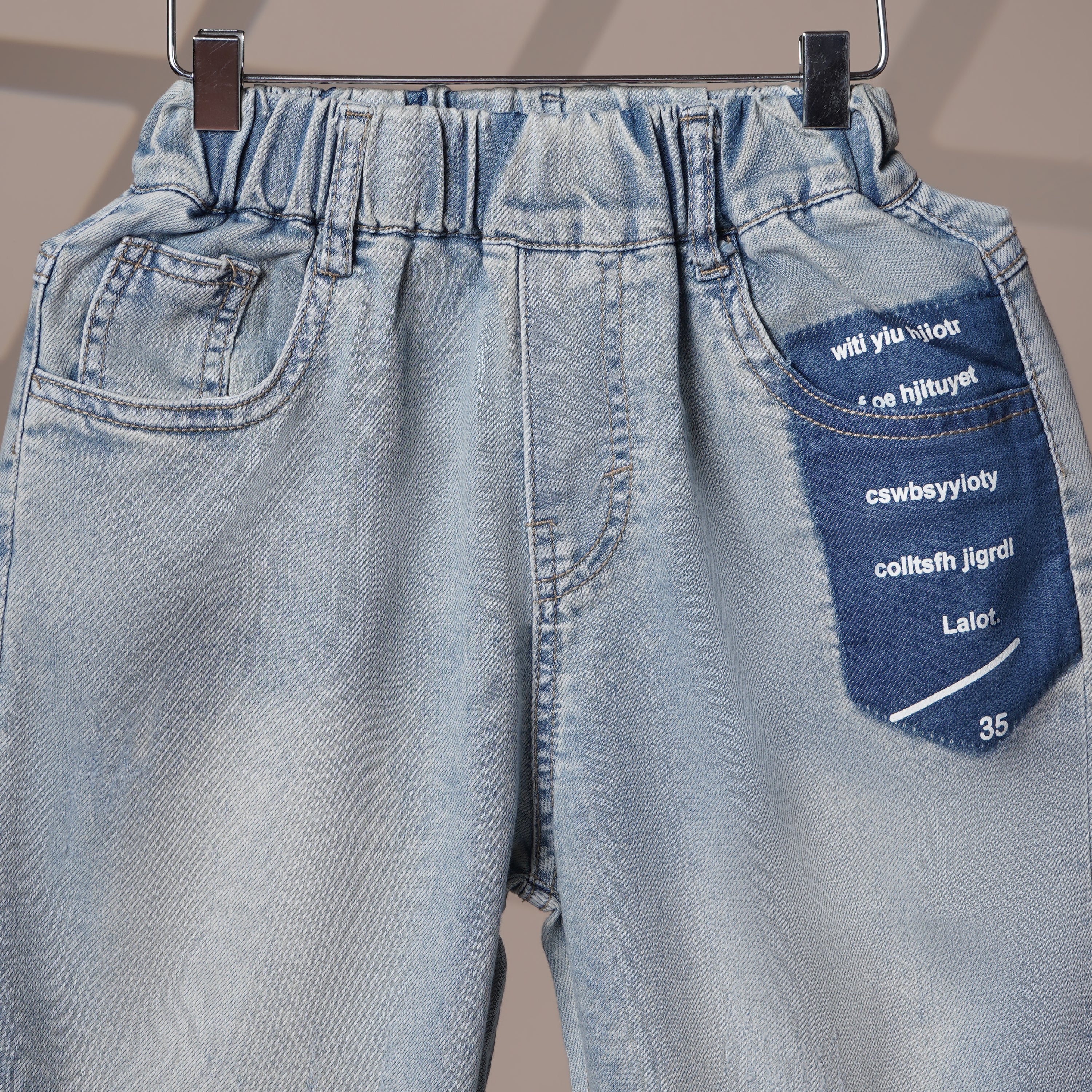 Mom N Genie Boy's Trendy Distressed Denim Shorts with Unique Pocket Design