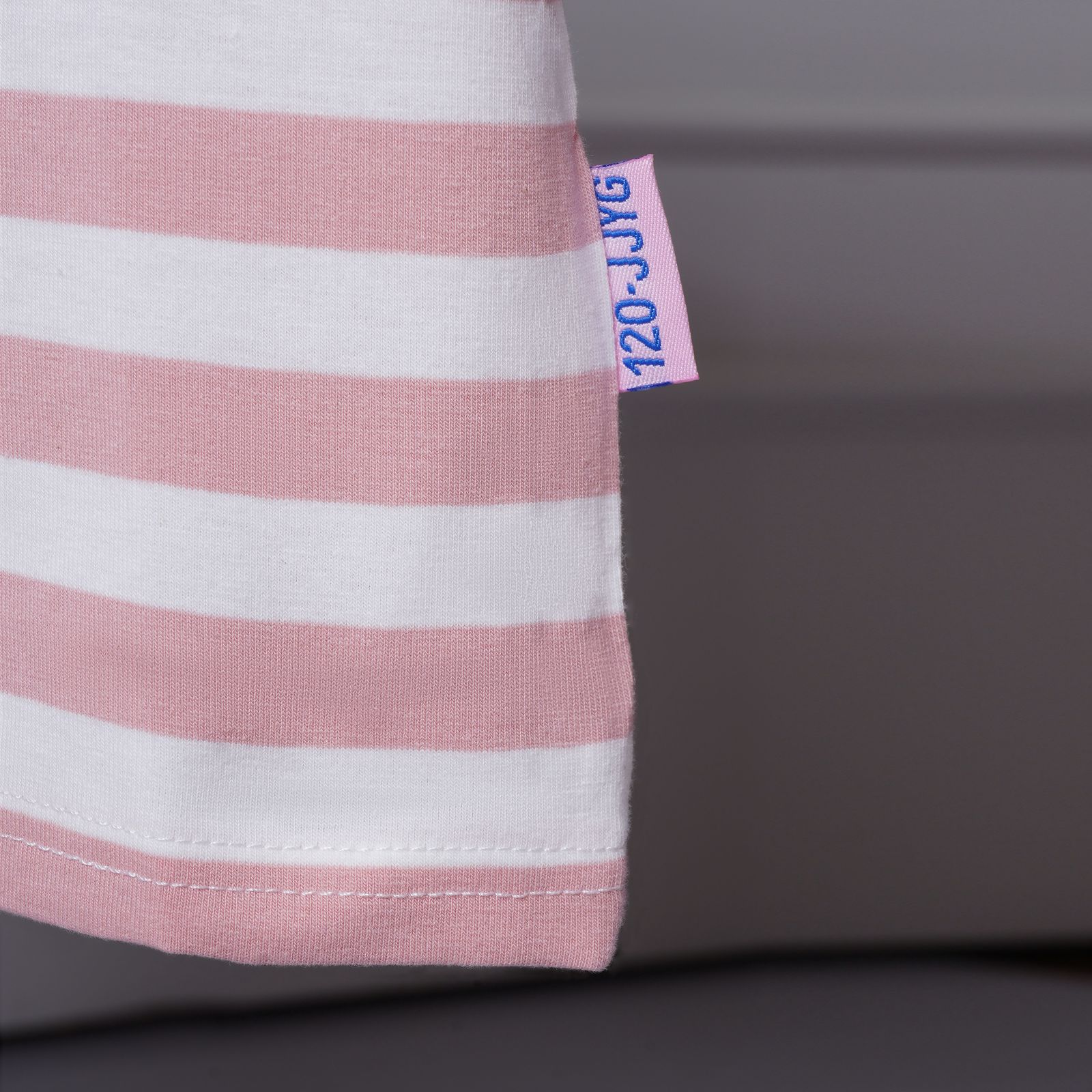Mom N Genie Girls Striped Printed Cotton Tshirt